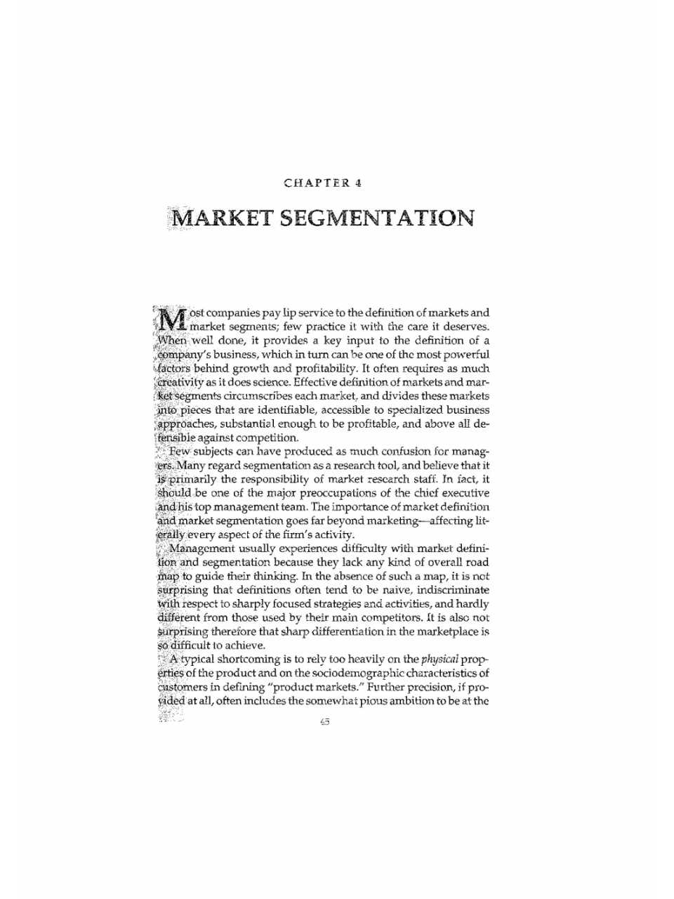Market segmentation