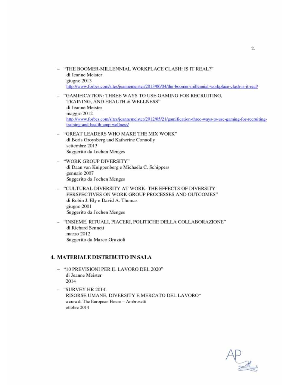 Indice Workshop Risorse Umane 2014