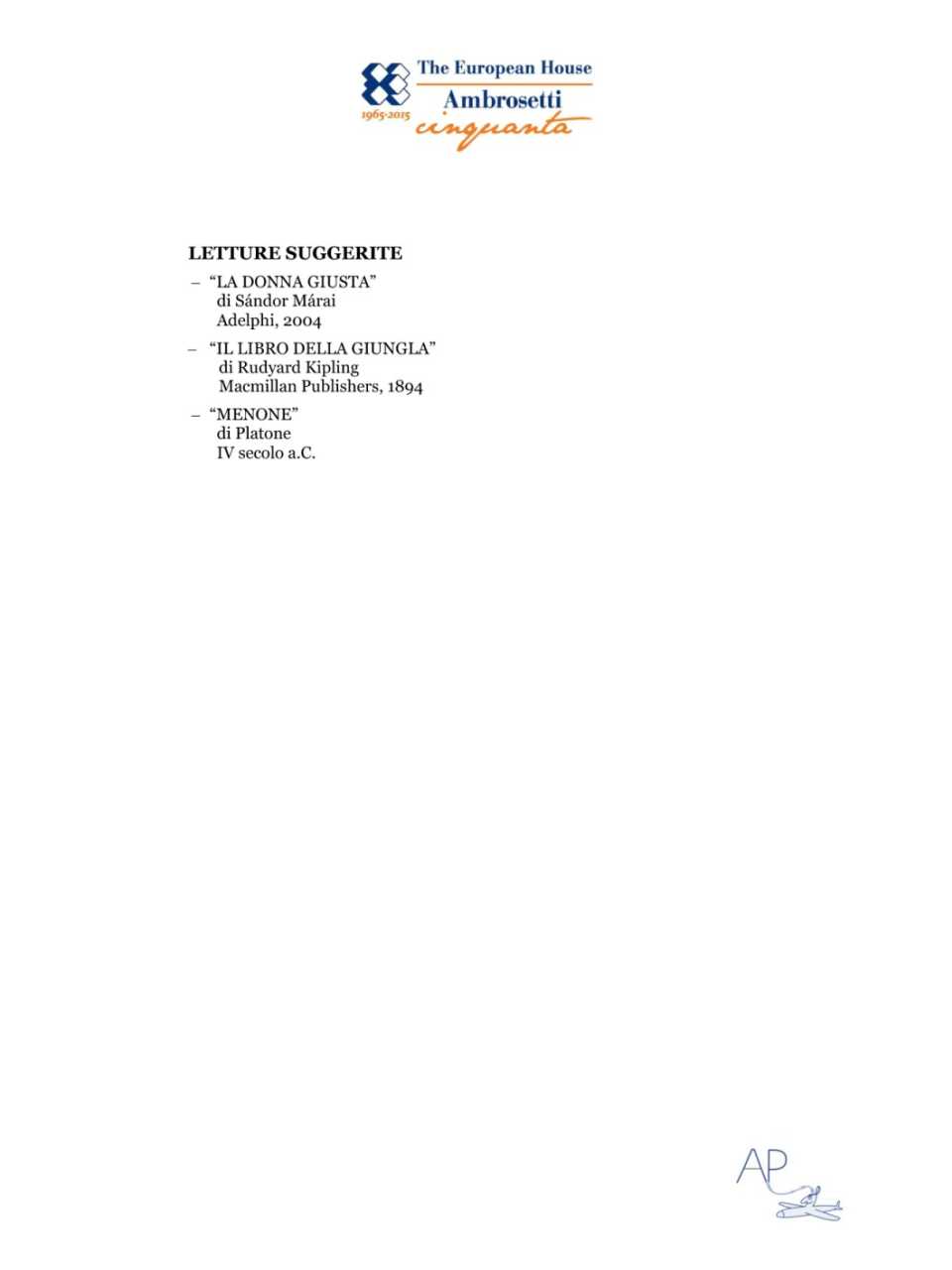 Letture suggerite da Julio Velasco