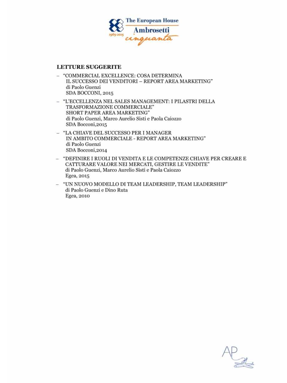 Letture Suggerite da Paolo Guenzi