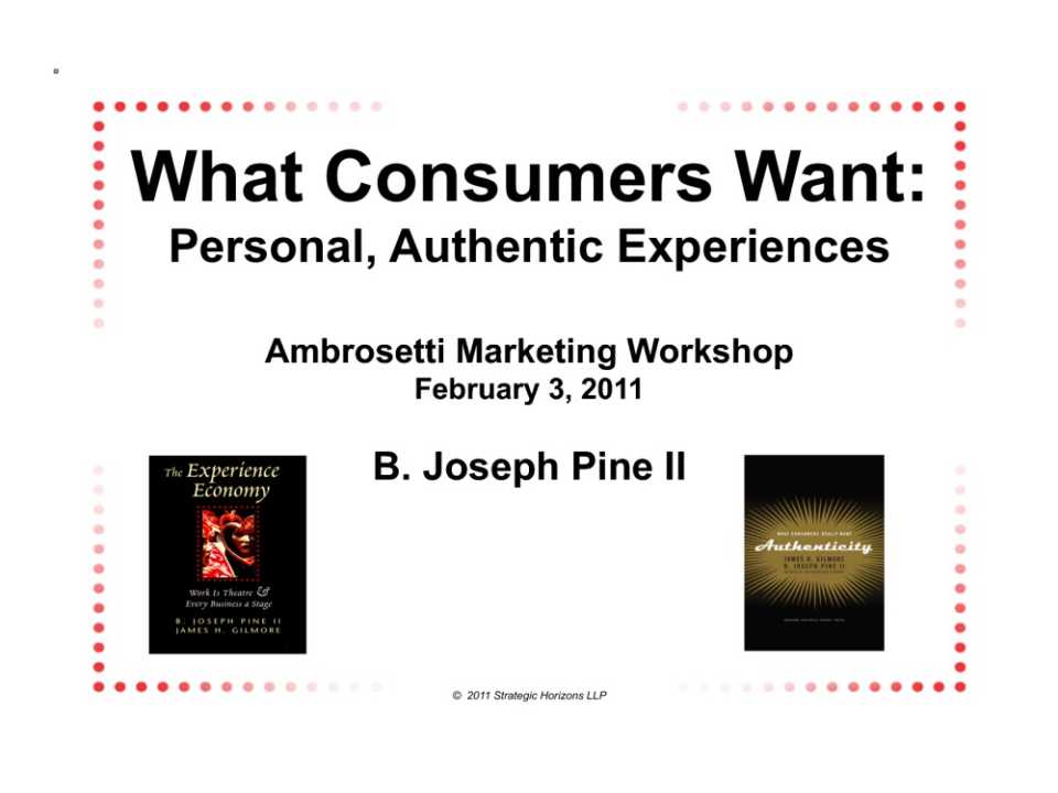 What consumers want