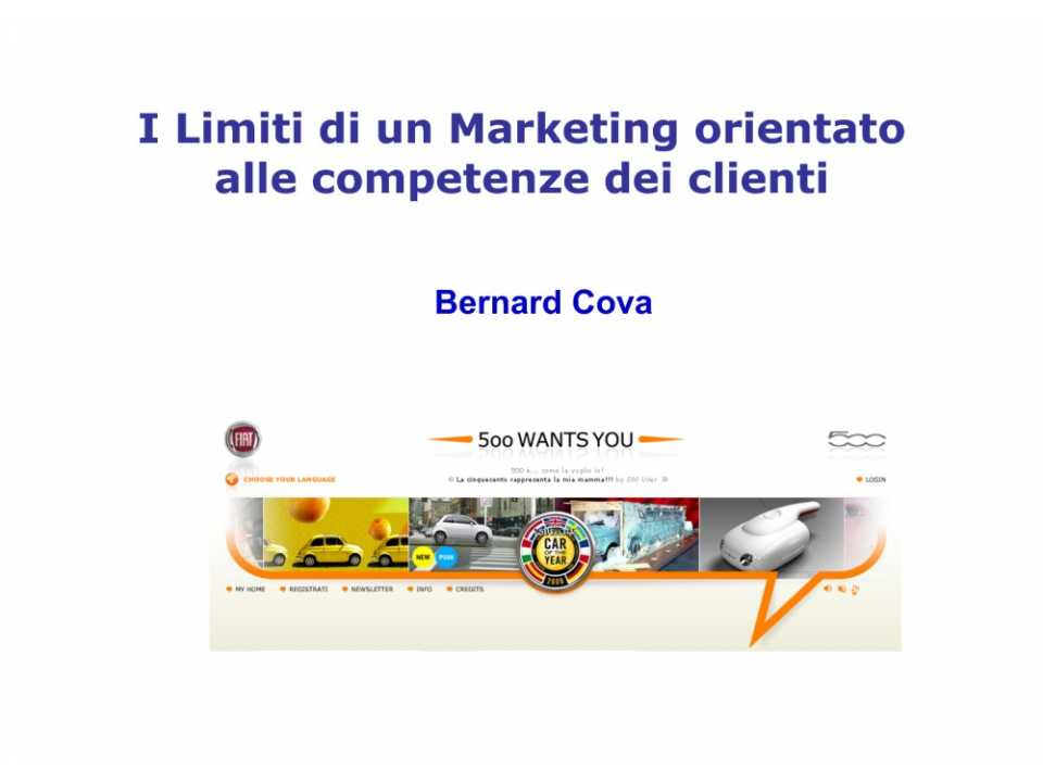 I limiti di un marketing orientato alle competenze dei clienti