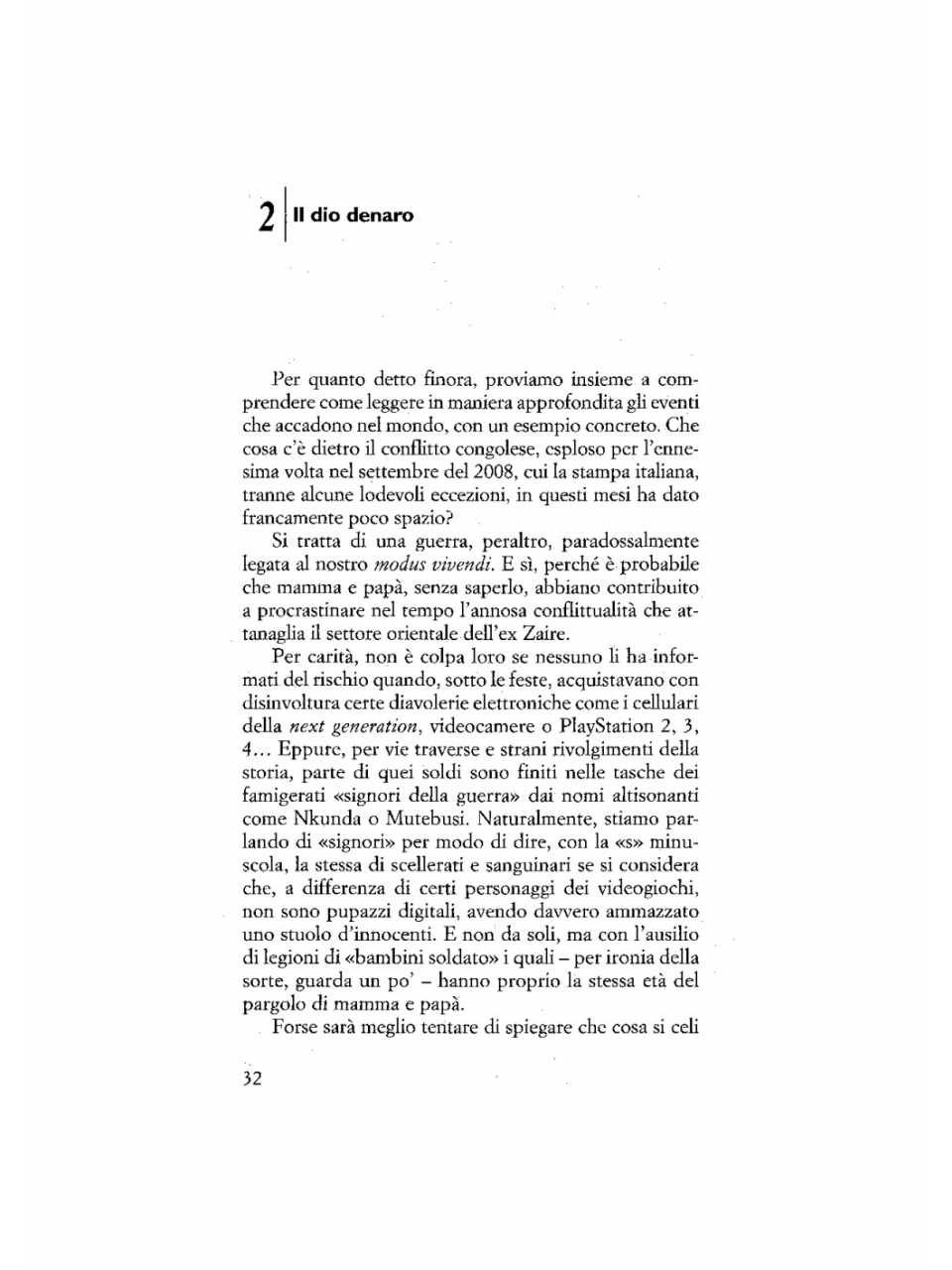 Il Dio denaro
