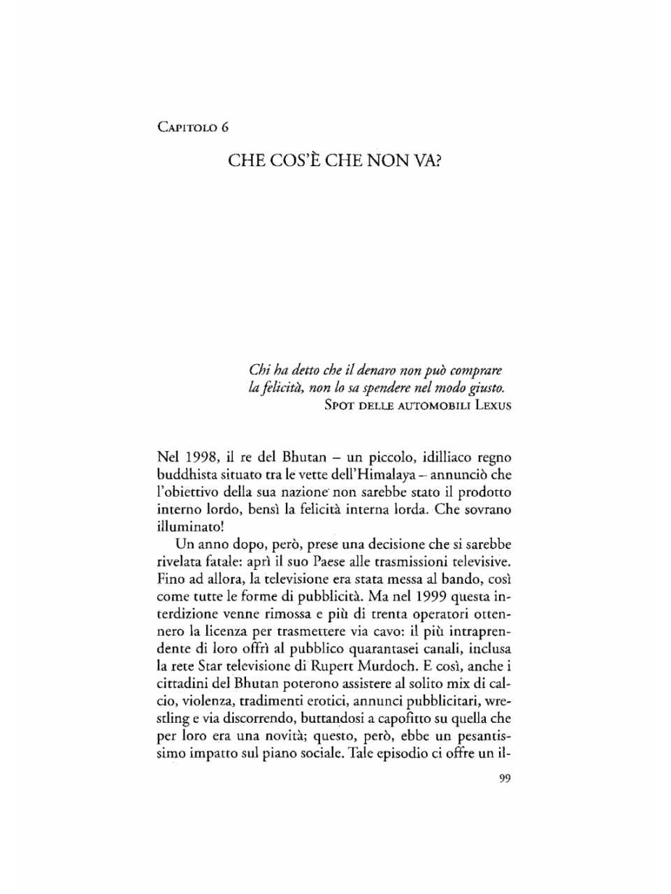 Che cos'è che non va?