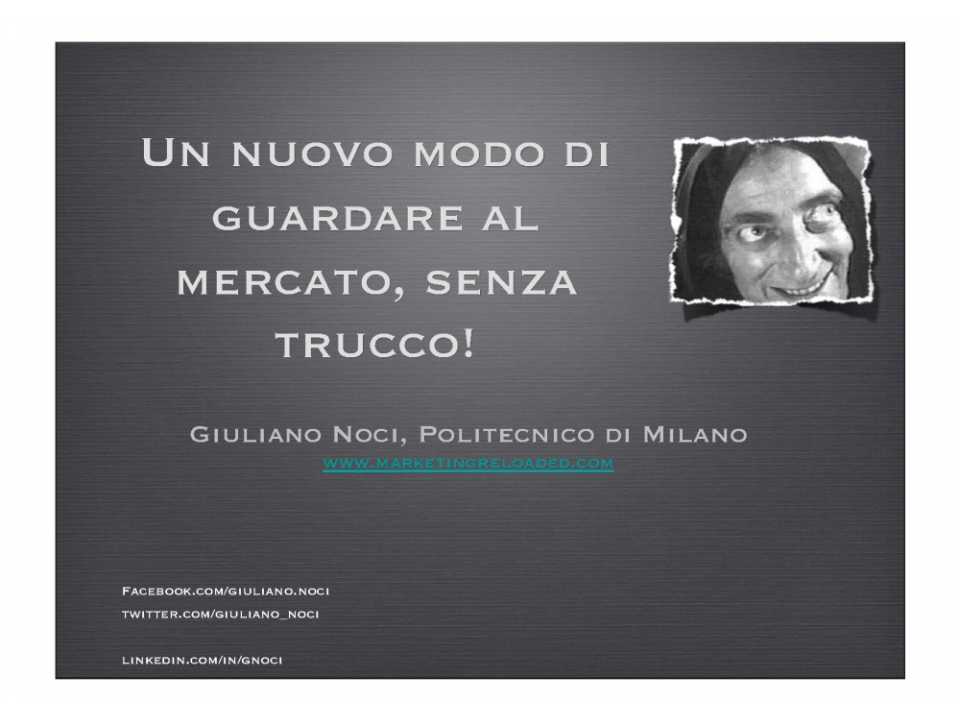 Un nuovo modo di guardare al mercato, senza trucco