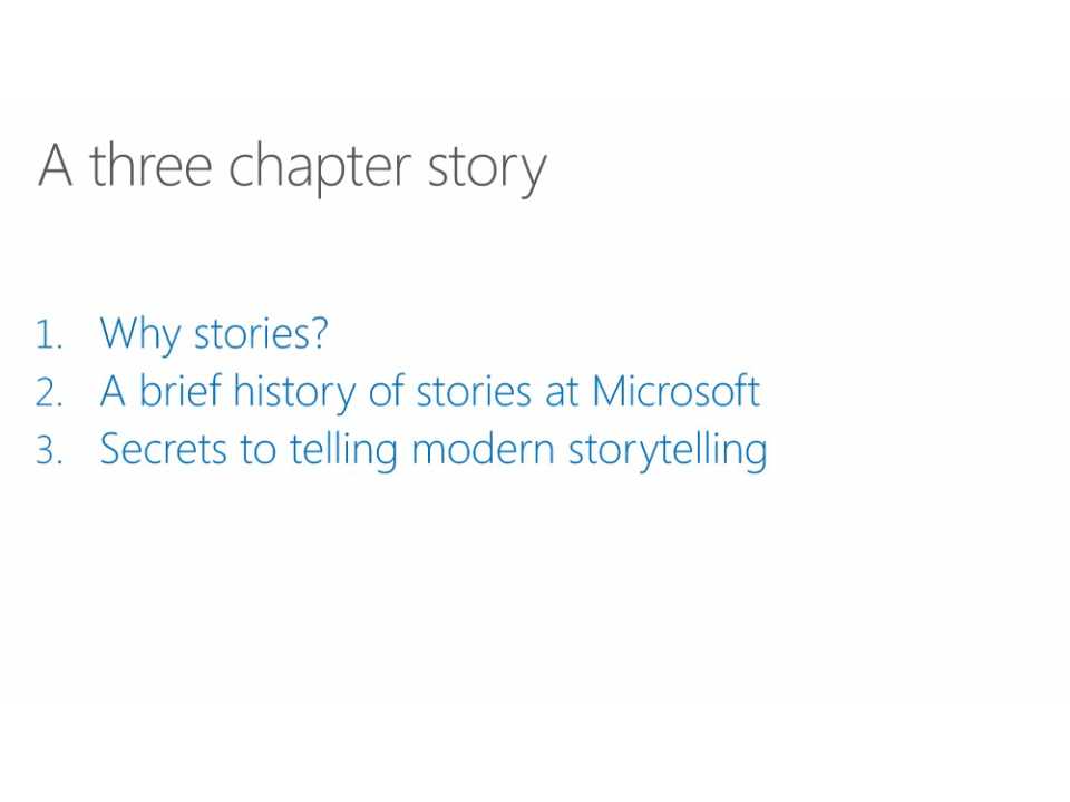 Modern storytelling