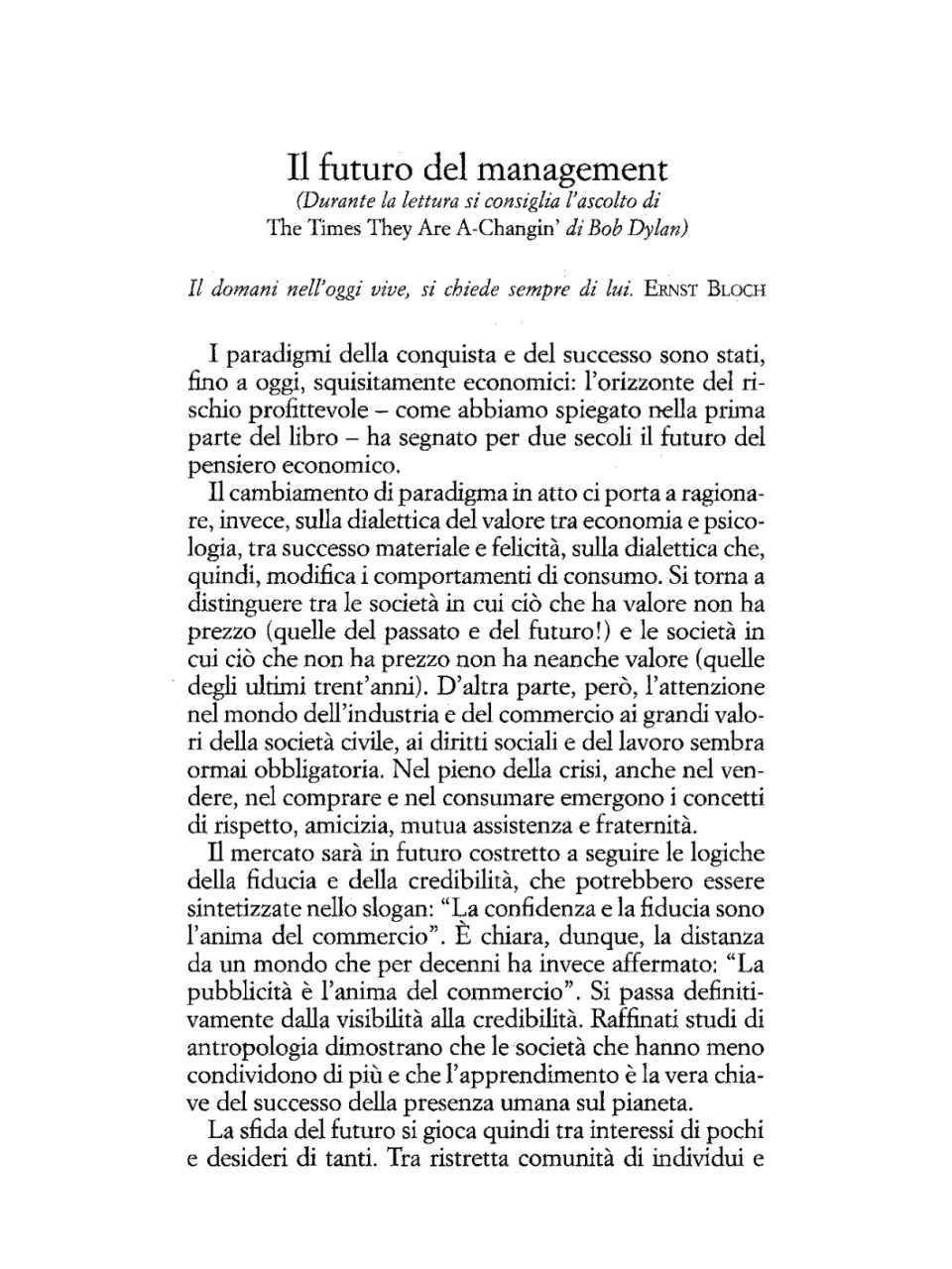 Il futuro del management