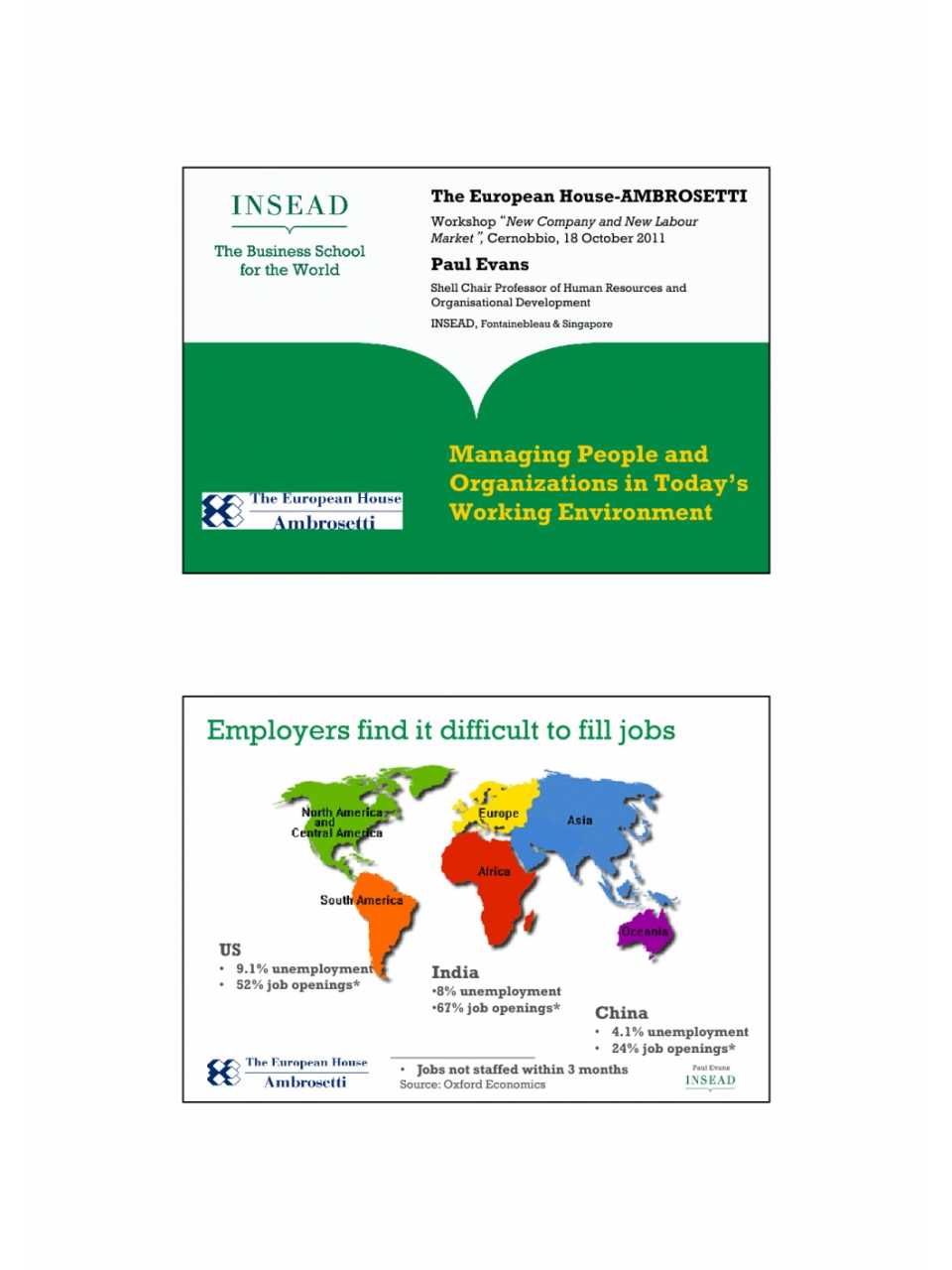 Managing people and organizations in today's working environment