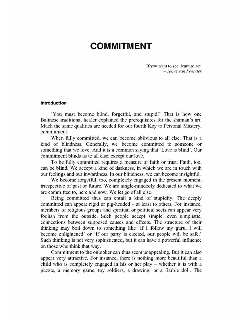 Commitment
