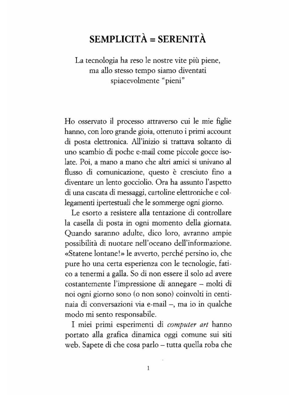 Le leggi della semplicità