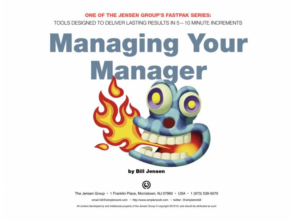 Managing your manager