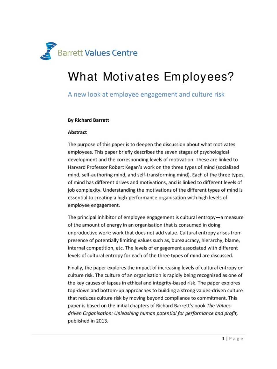 What motivates employees?