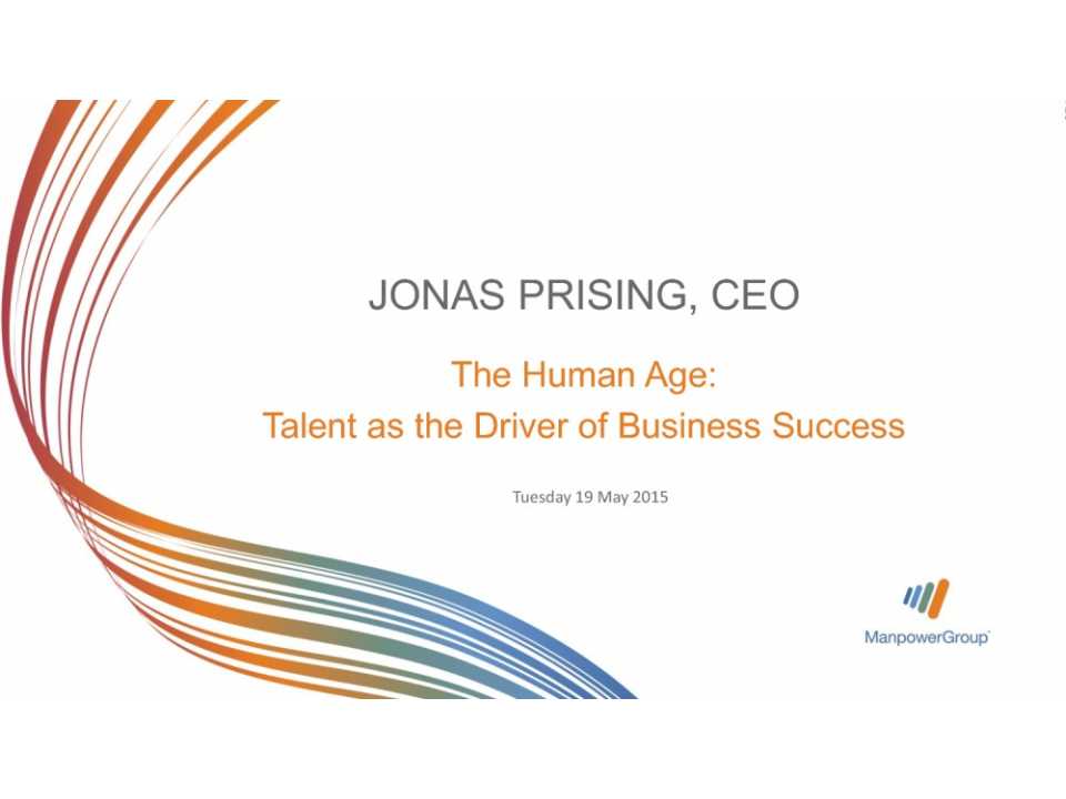 The human age: talent as the drive of business success