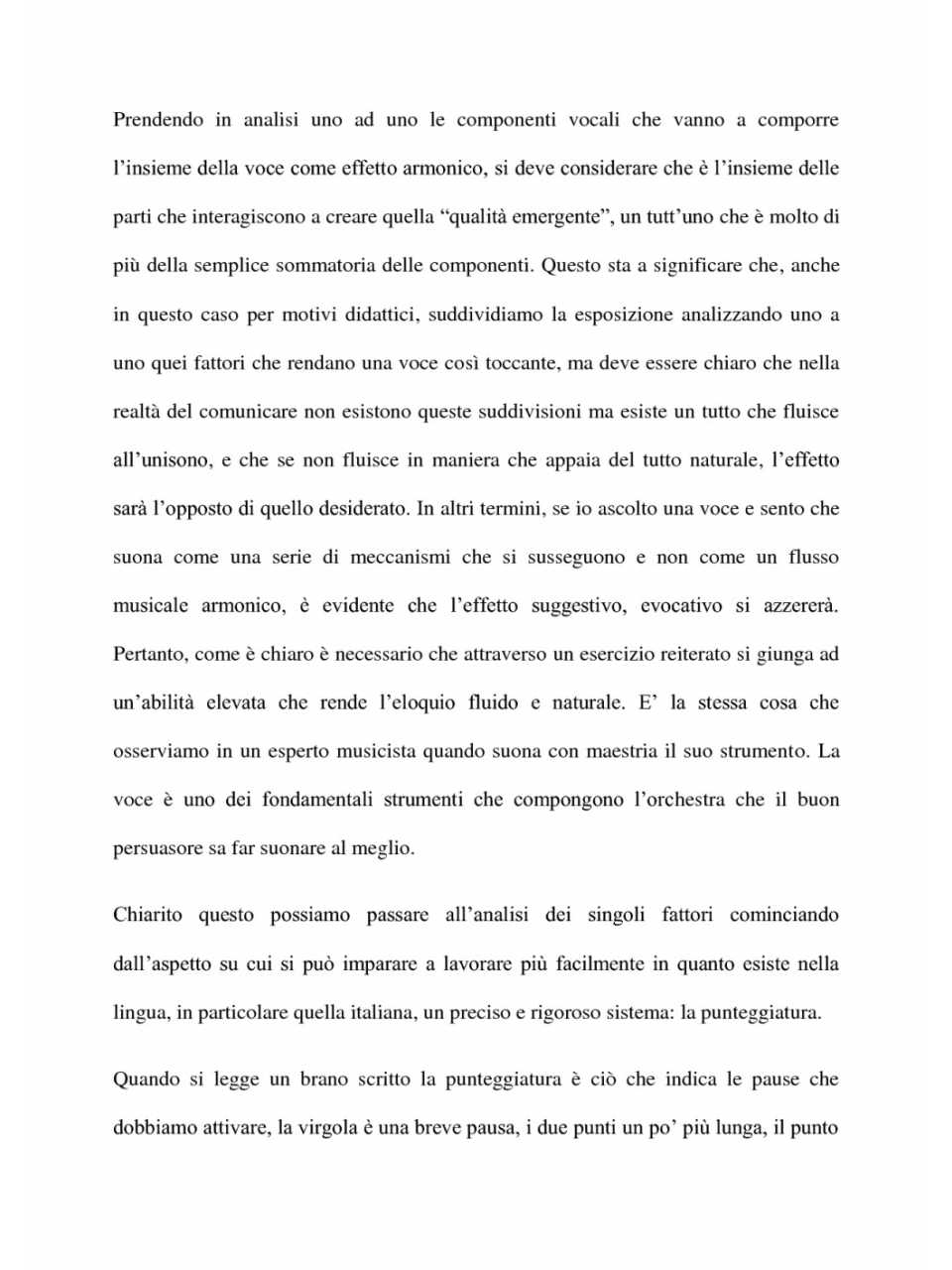 La voce come strumento armonico