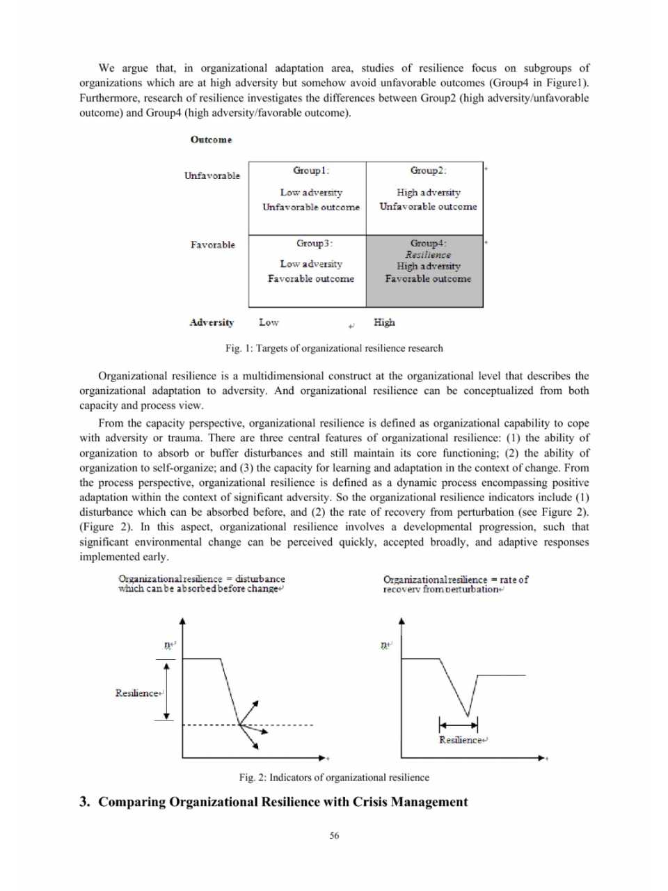 Organizational resilience Perspective: facilitating organizational adaptation analysis