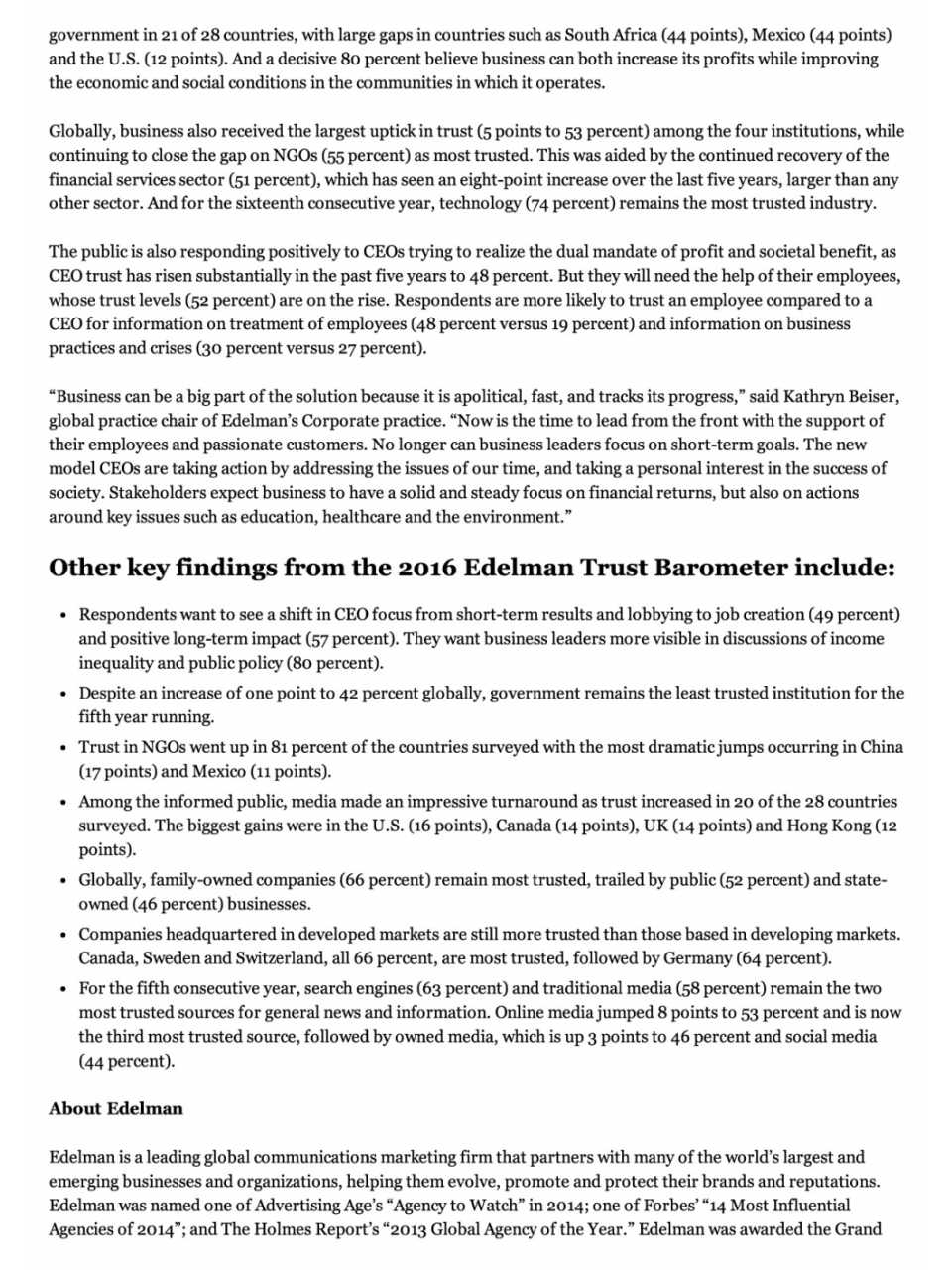 Press Release_2016 Edelman Trust Barometer
