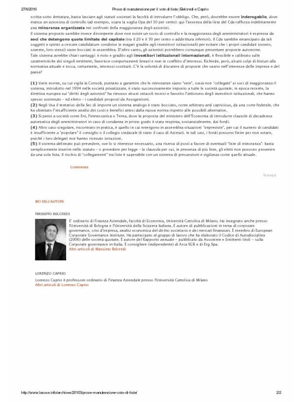 GLOBAL SUMMITIN PRESENZA
Workshop Corporate Governance
Il sistema di governo come leva per una migliore performance: modelli organizzativi, profili e competenze