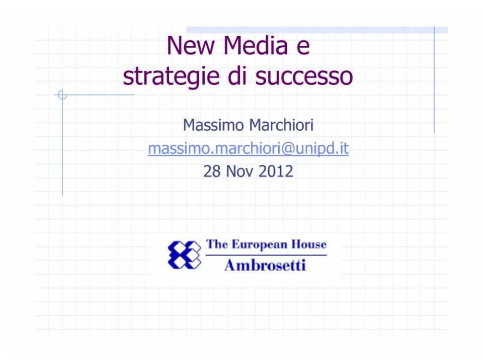 New media e strategie di successo