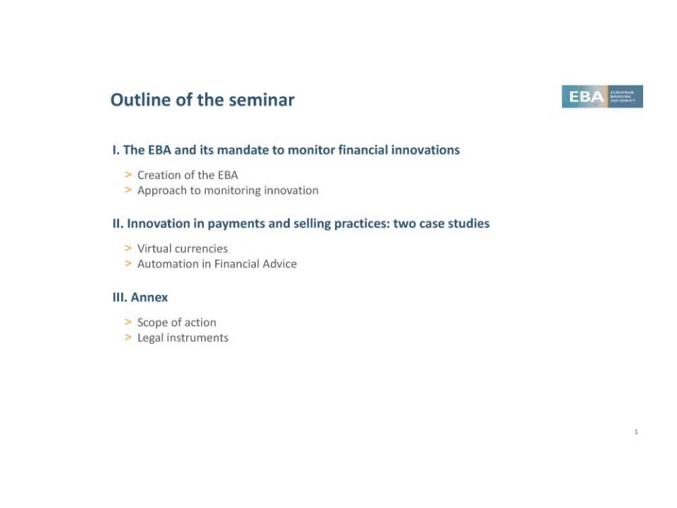 Innovations in Payments & Selling Practices - some experiences from the Banking Sector