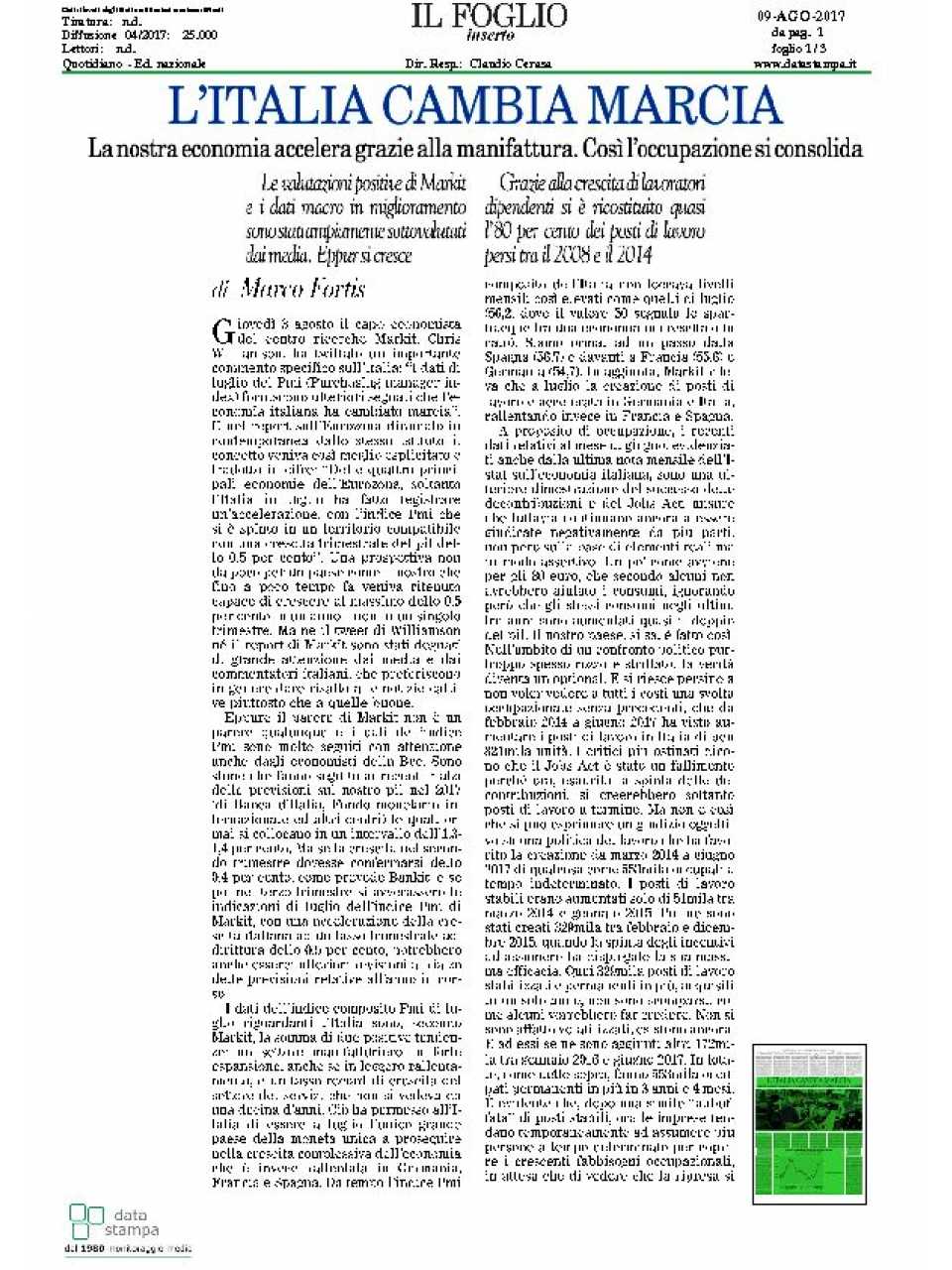AGGIORNAMENTO PERMANENTEIN PRESENZA
Industria, Europa - Italia: quale modello per il futuro?