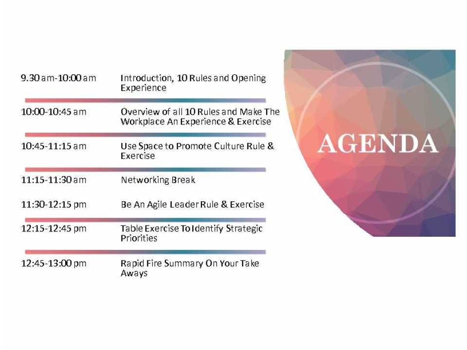 AGGIORNAMENTO PERMANENTEIN PRESENZA
Le 10 regole per il workplace del futuro