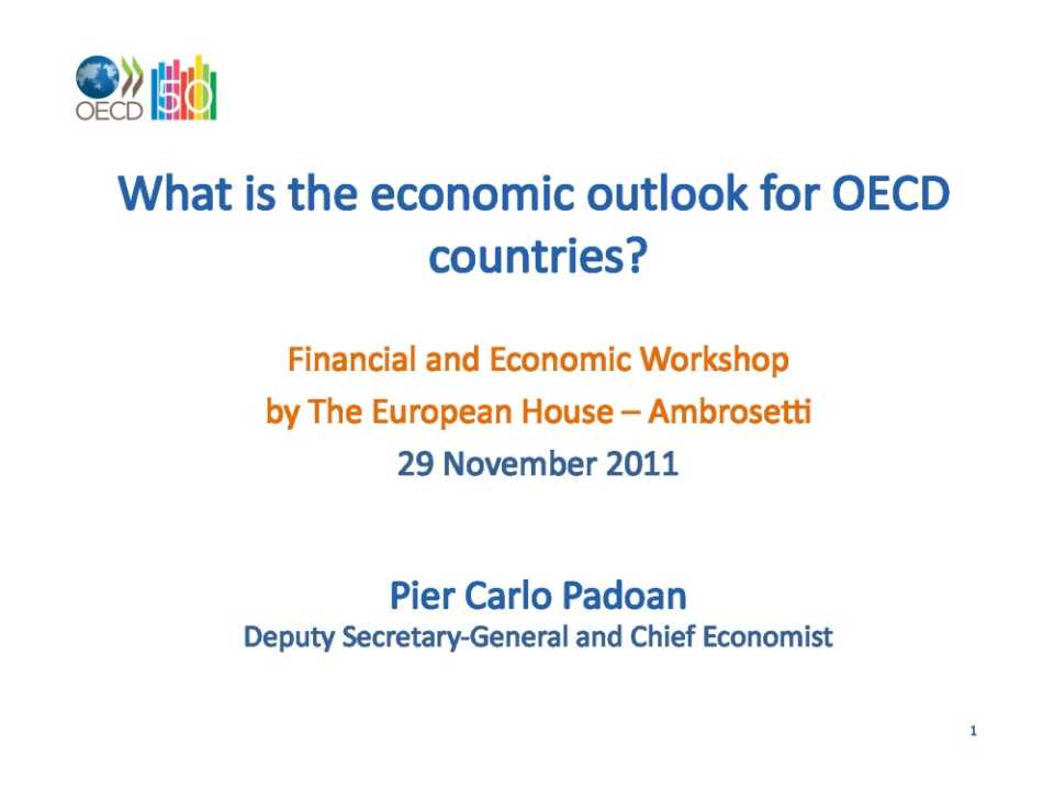 What is the economic outlook for OECD countries?