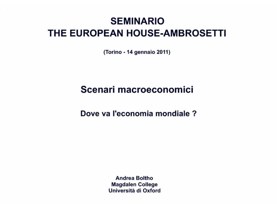 Scenari macroeconomici, dove va l'economia mondiale?
