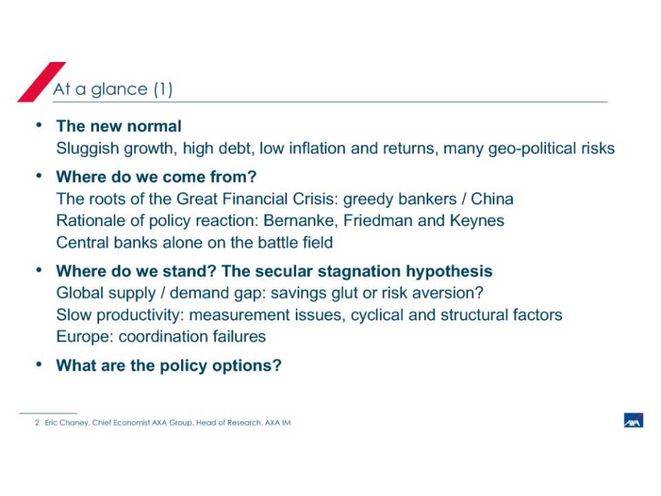 The global economy trends, divergences and potential disruptions