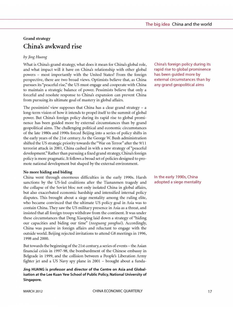China's awkward rise