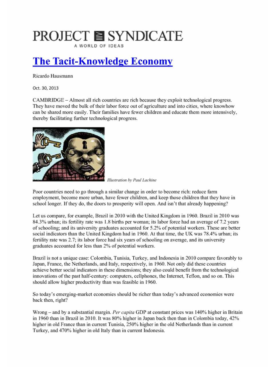 The Tacit-Knowledge Economy