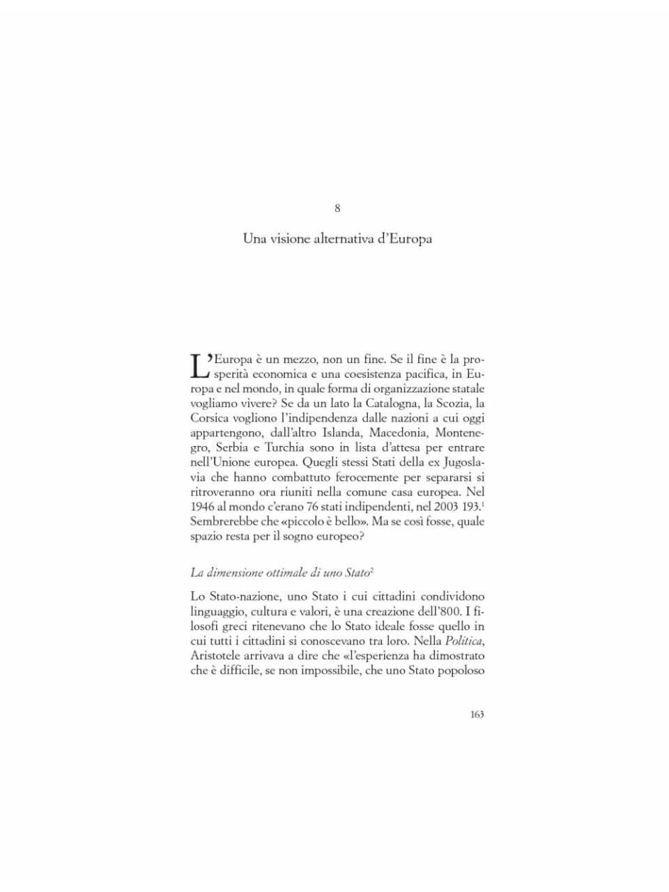 Una visione alternativa d'Europa