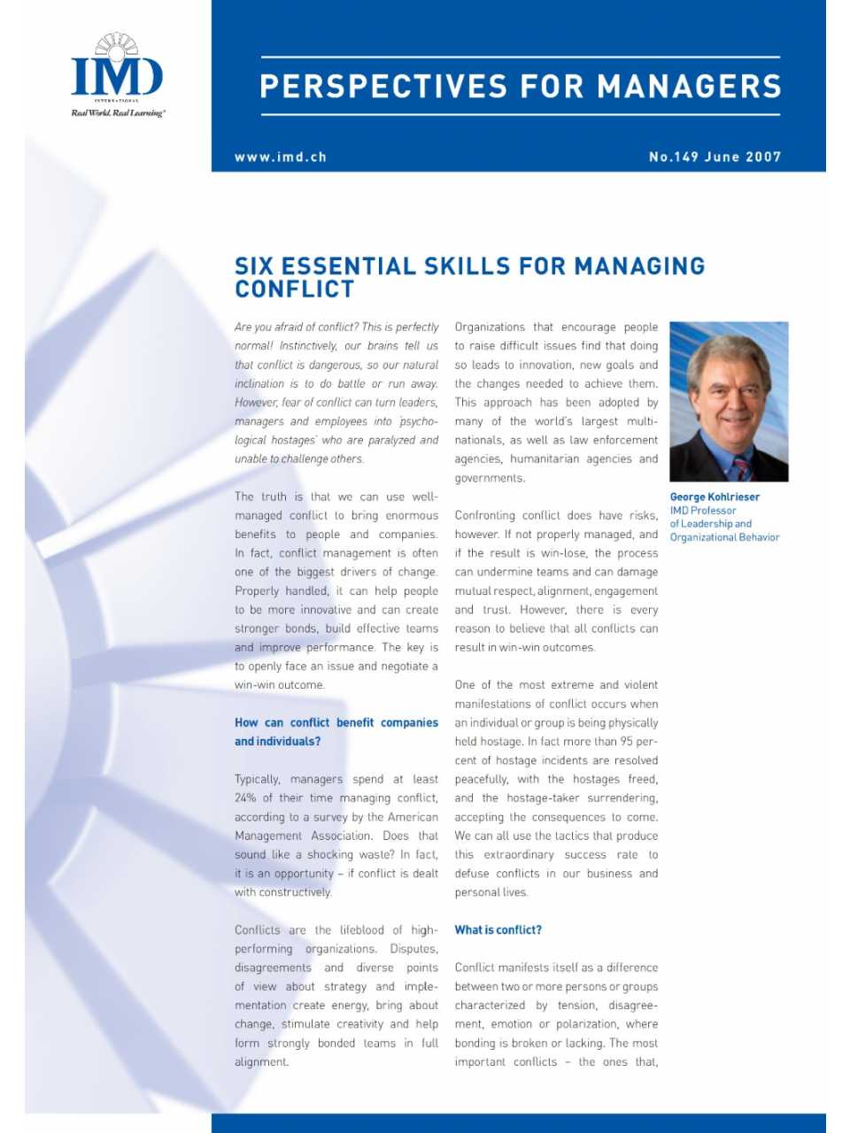 Six essential skills for managing conflict