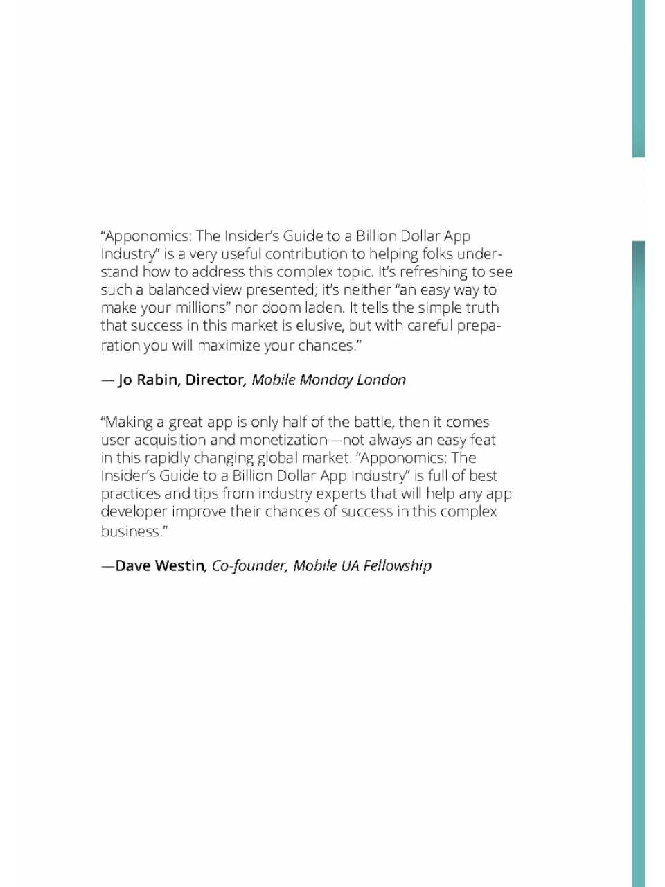 Apponomics – the insider's guide to a billion dollar app business