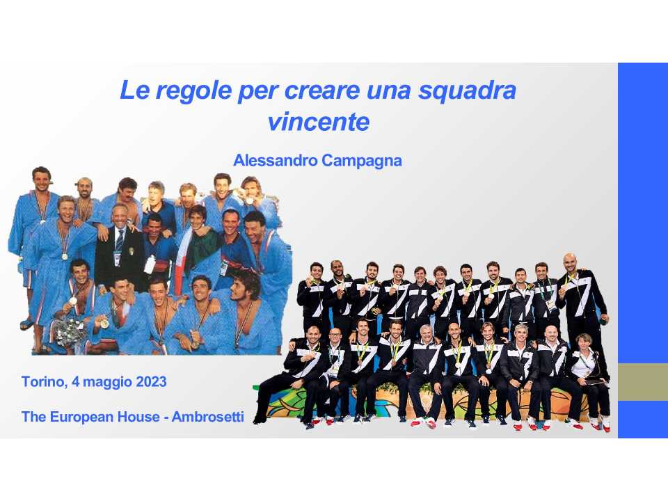 AGGIORNAMENTO PERMANENTEIN PRESENZA
Costruire una squadra (di successo): tecniche e strategie per creare team vincenti