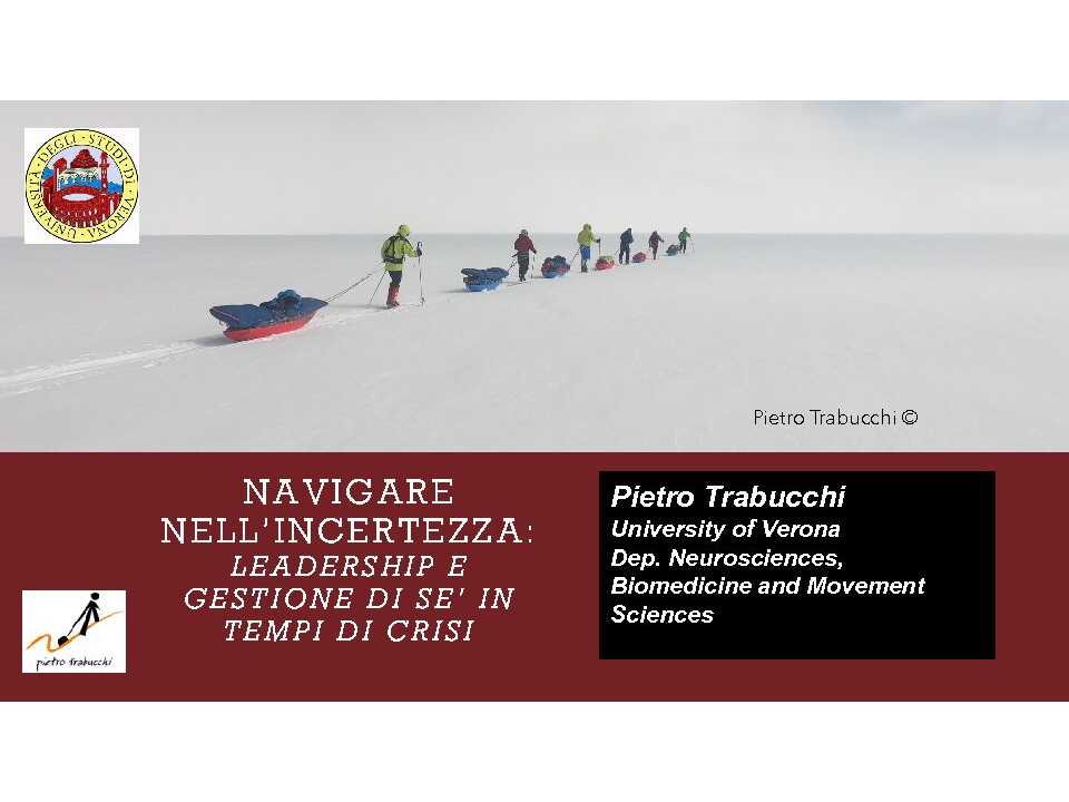 Navigare nell’incertezza: leadership e gestione di se’ in tempi di crisi