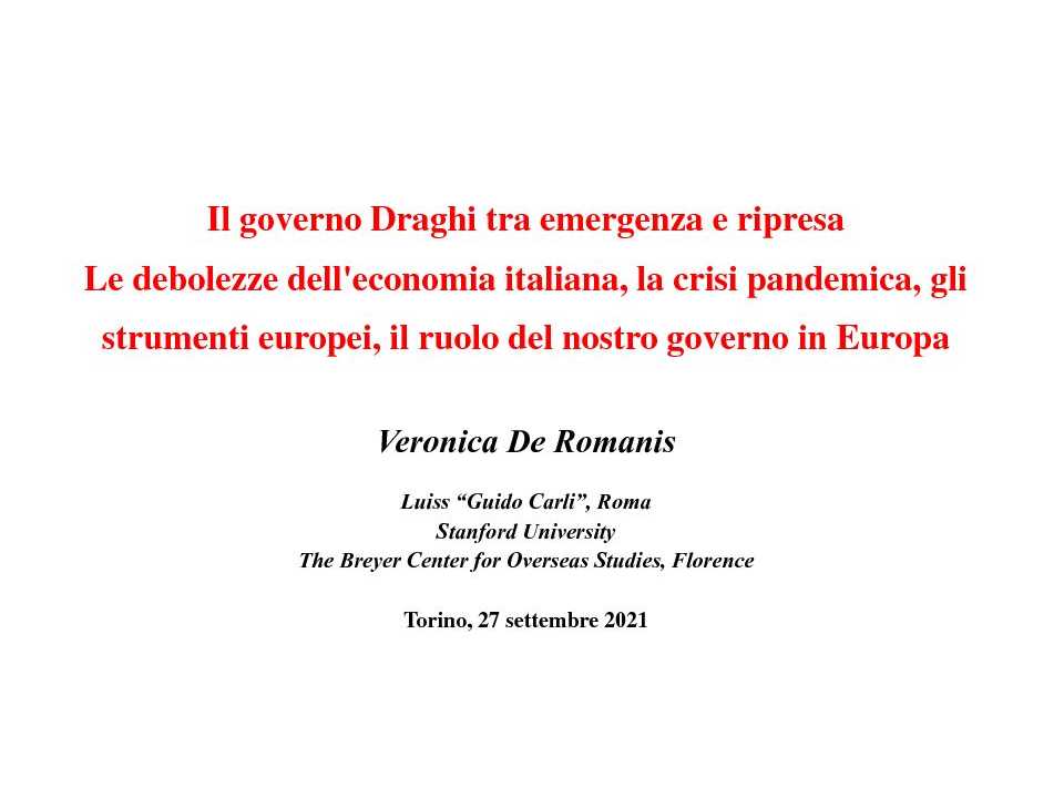 AGGIORNAMENTO PERMANENTEIN PRESENZA E VIA WEB
Il nuovo quadro economico europeo: quali prospettive per la ripresa delle aziende dopo la crisi?