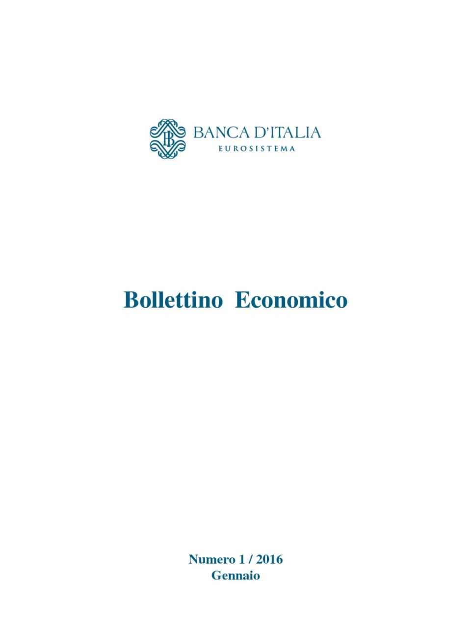 Bollettino economico della banca d'Italia