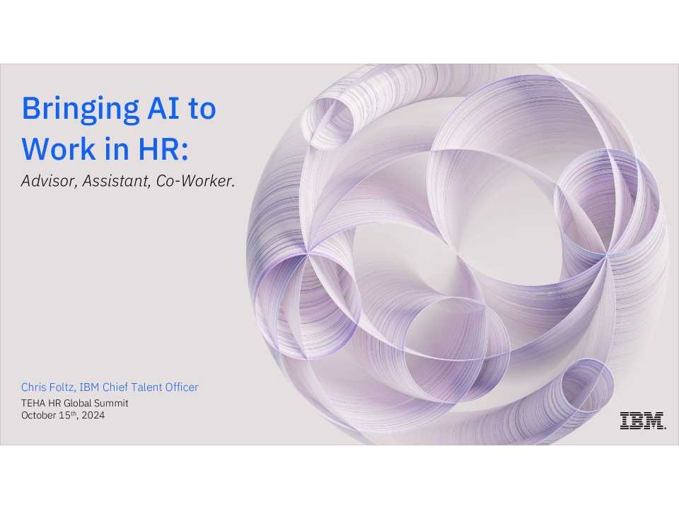 Bringing AI to Work in HR: Advisor, Assistant, Co-Worker