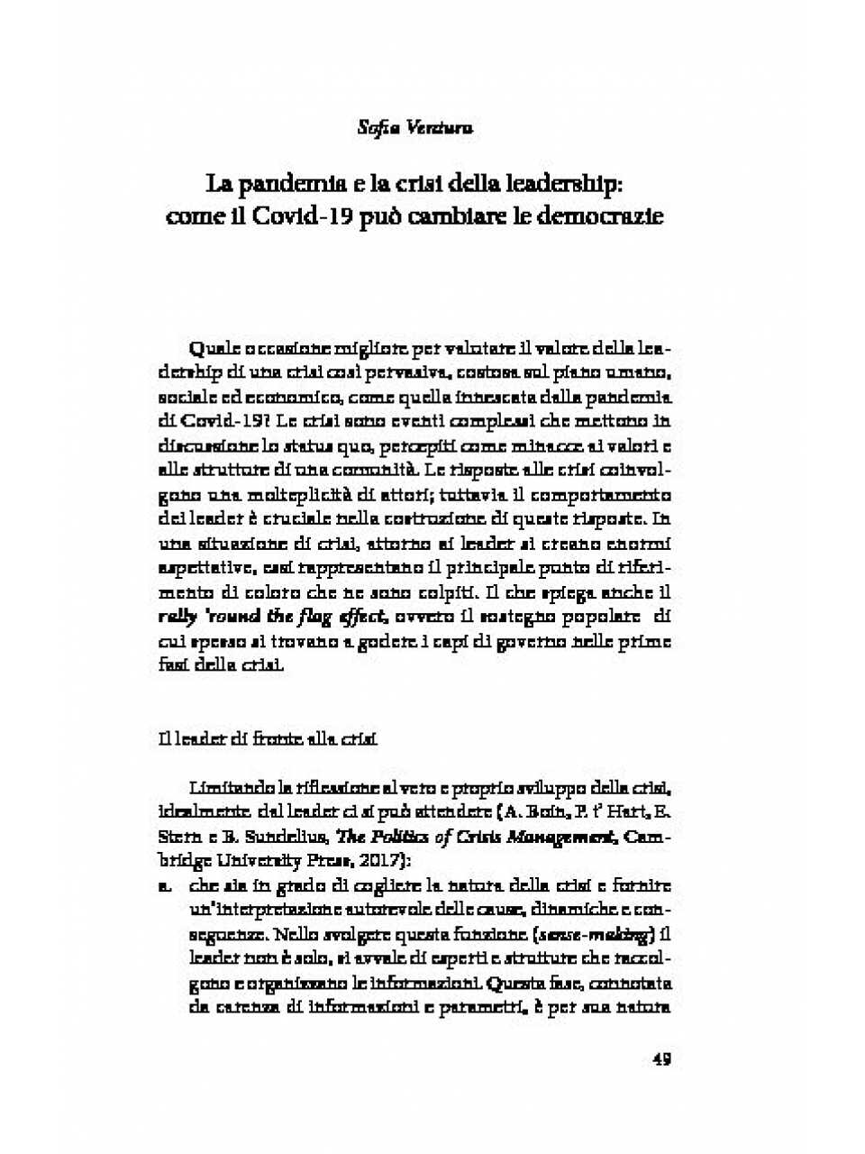 Capitolo tratto da DOPO. Come la pandemia può cambiare la politica, l’economia, la comunicazione e le relazioni internazionali