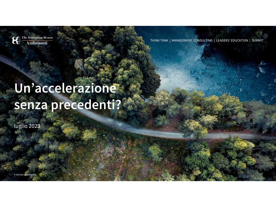 GLOBAL SUMMITIN PRESENZA E VIA WEB
Sustainability Global Summit 2023.
Winning the challenges ahead for companies