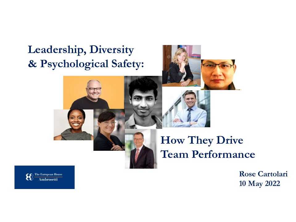 AMBROSETTI LIVEVIA WEB
Leadership, diversità e psychological safety: perché è importante per le performance dei team