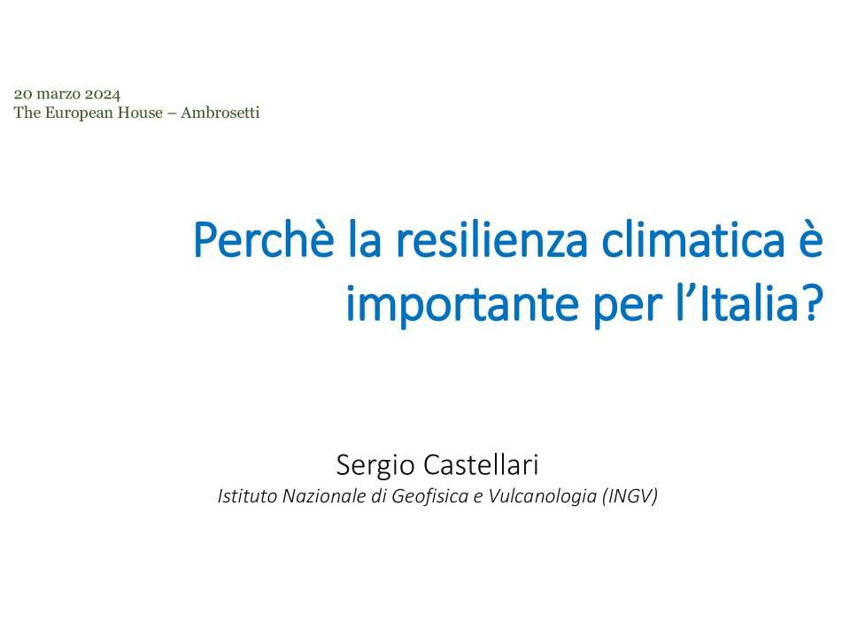 Perchè la resilienza climatica è importante per l’Italia?