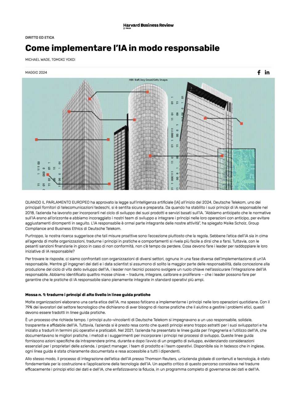Come implementare l’IA in modo responsabile