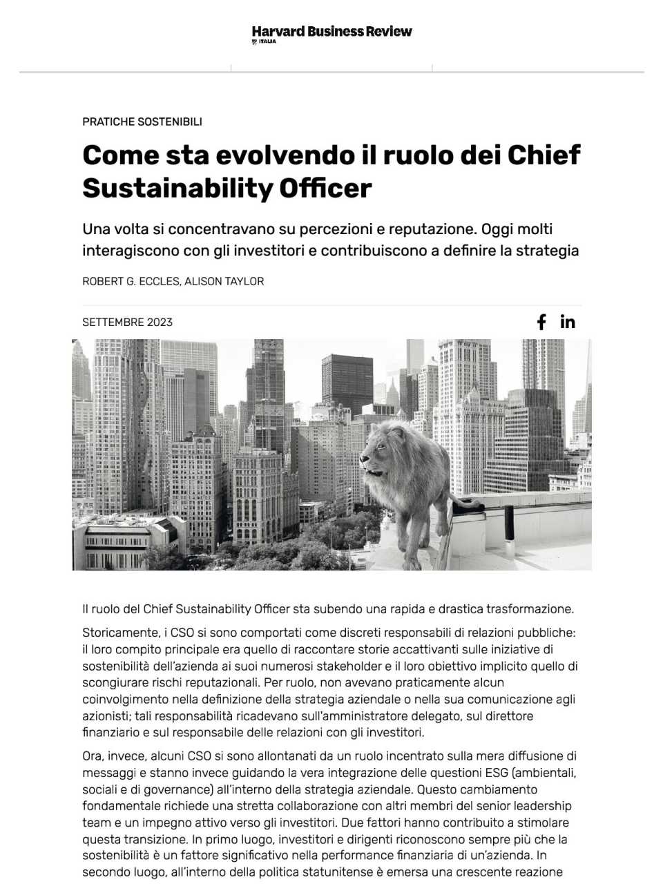 AGGIORNAMENTO PERMANENTEIN PRESENZA
Sustainable transformation: integrare la sostenibilità nelle strategie aziendali di lungo termine