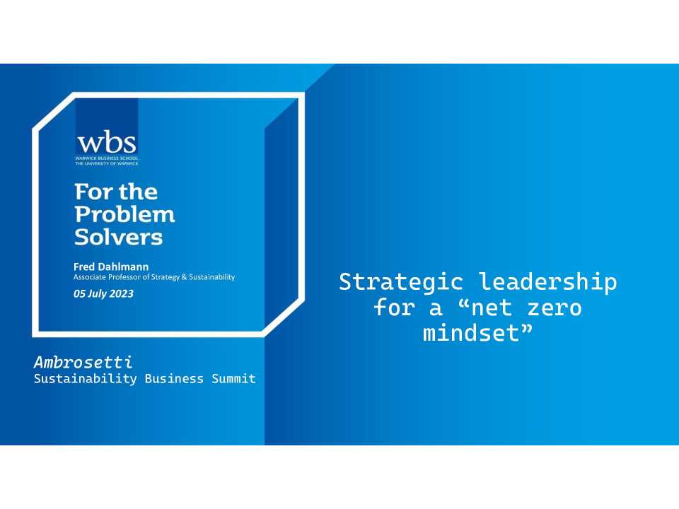 GLOBAL SUMMITIN PRESENZA E VIA WEB
Sustainability Global Summit 2023.
Winning the challenges ahead for companies