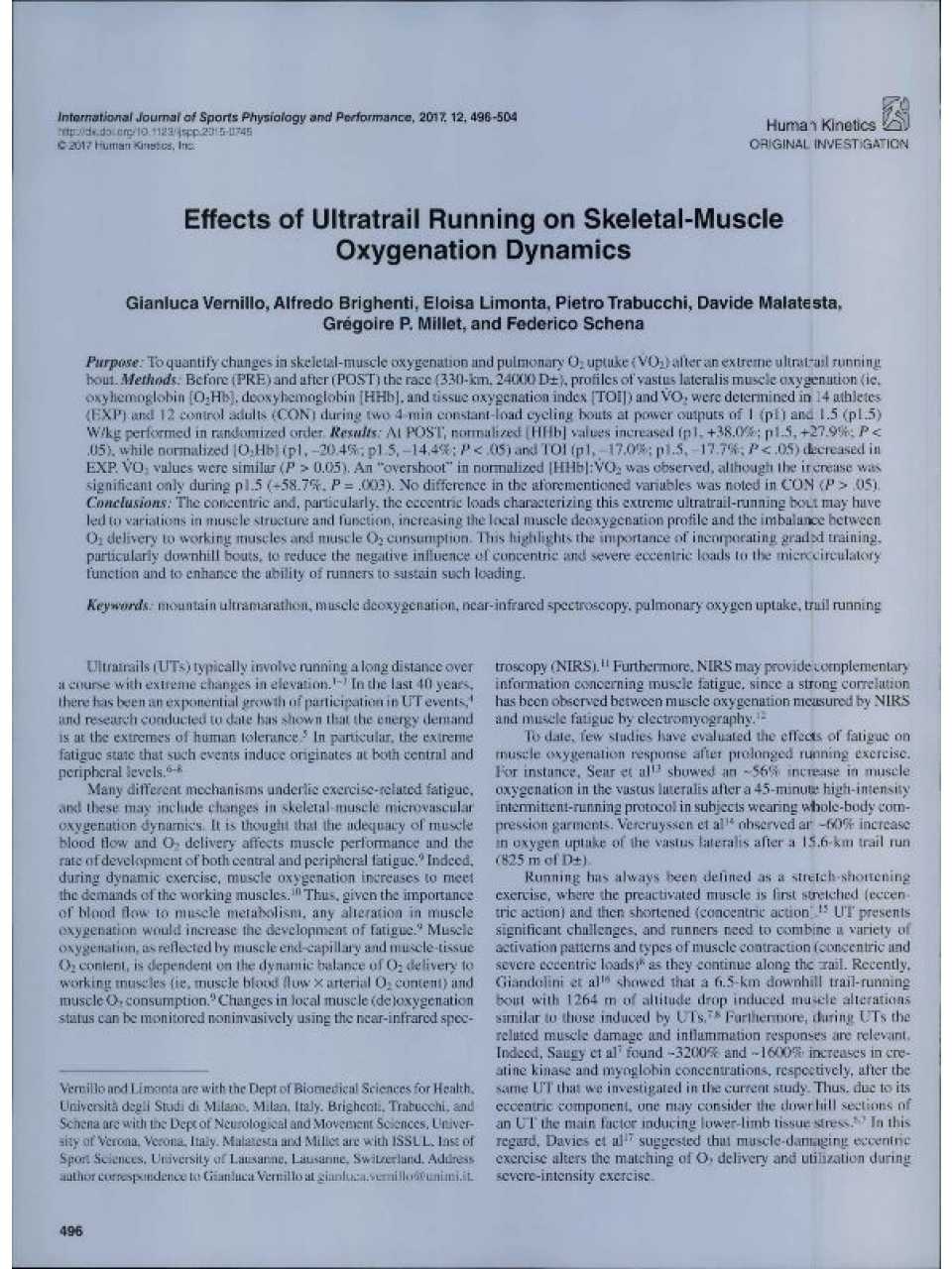 Effects of ultratrail running on skeletal-muscle oxygenation dynamics