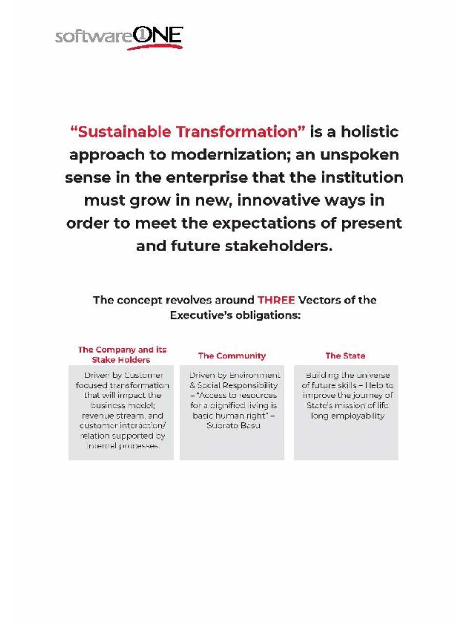 Sustainable Transformation by SoftwareONE