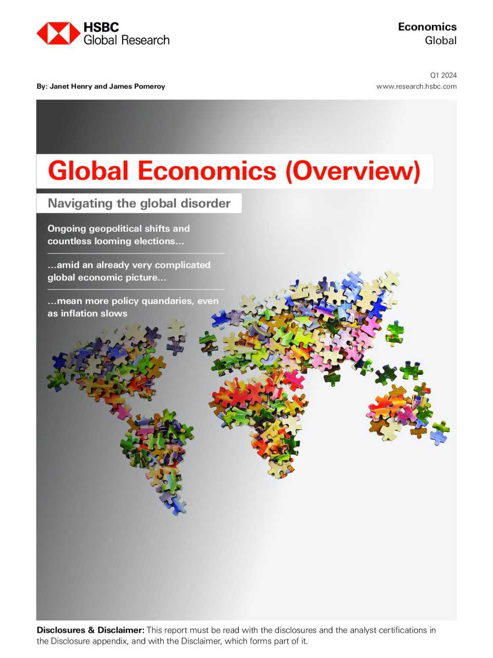 Global Economics (Overview). Navigating the global disorder