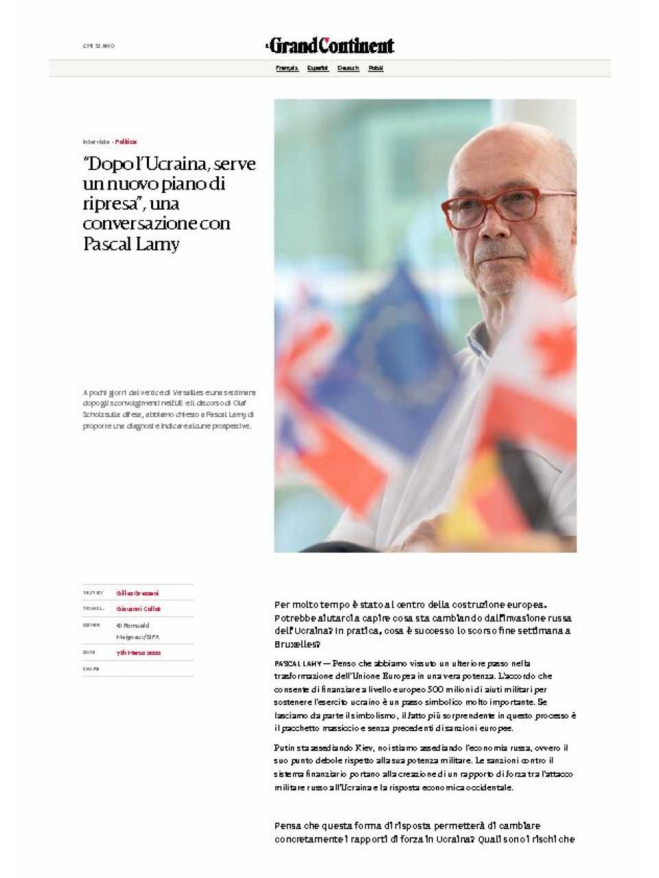 AGGIORNAMENTO PERMANENTEIN PRESENZA
Geopolitica dell'Interregno: riconfigurazioni strategiche e nuovi equilibri politici in Europa