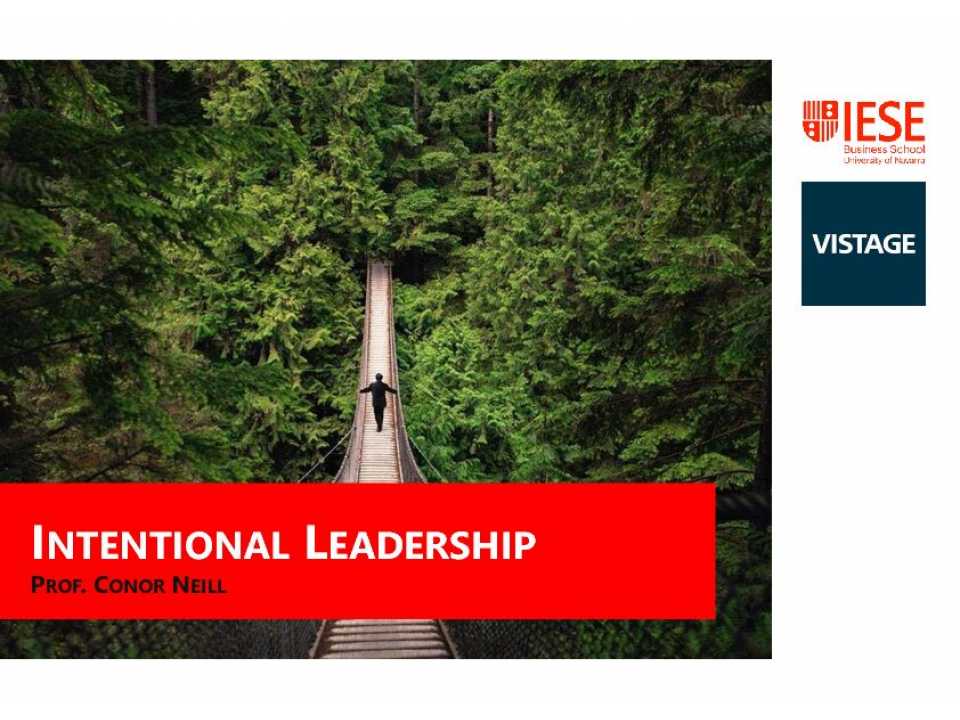 Intentional Leadership